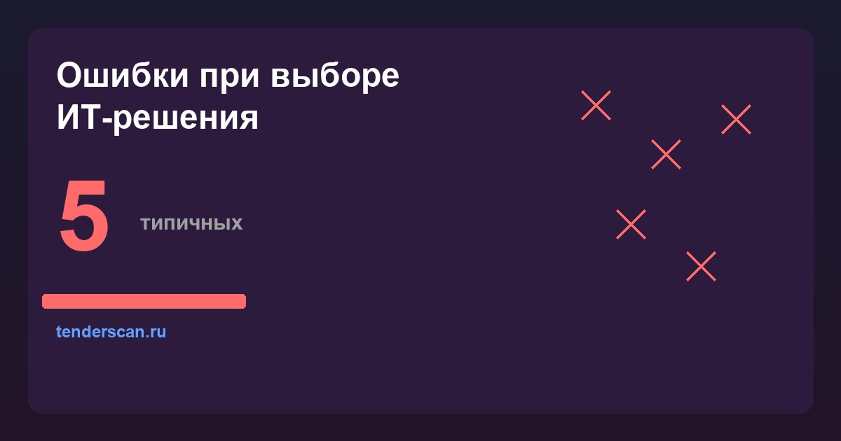 5 ошибок при выборе ИТ-решения для закупок